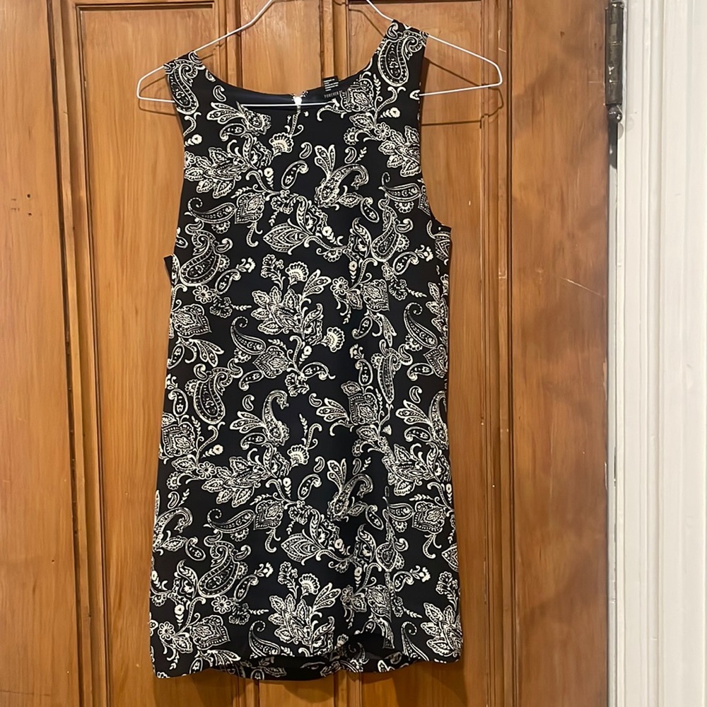 Paisley Black Shift Dress